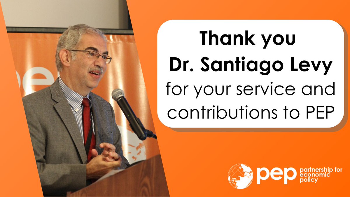 PEP - Partnership for Economic Policy (@pepnetwork) on Twitter photo Thank you Dr. Santiago Levy for giving six years of dedicated service to <a href="/PEPnetwork/">PEP - Partnership for Economic Policy</a> on our Board of Directors.
“Santiago’s influence on PEP as an organisation and its future will continue to be felt for many more years," said <a href="/Carol_Newman/">Carol Newman</a>, PEP Chair
👉🏾 pep-net.org/news/santiago-… Thank you Dr. Santiago Levy for giving six years of dedicated service to <a href="/PEPnetwork/">PEP - Partnership for Economic Policy</a> on our Board of Directors.
“Santiago’s influence on PEP as an organisation and its future will continue to be felt for many more years," said <a href="/Carol_Newman/">Carol Newman</a>, PEP Chair
👉🏾 pep-net.org/news/santiago-…