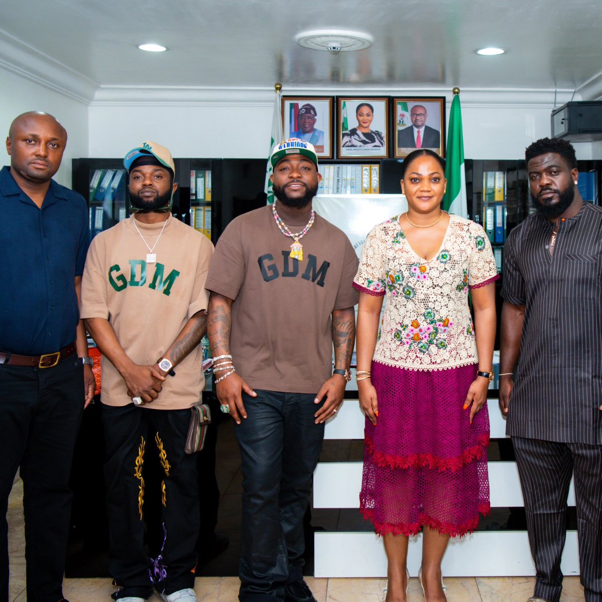 It was my pleasure to receive the talented and award-winning musician, Mr. David Adeleke @davido and his team who paid me a courtesy visit today.