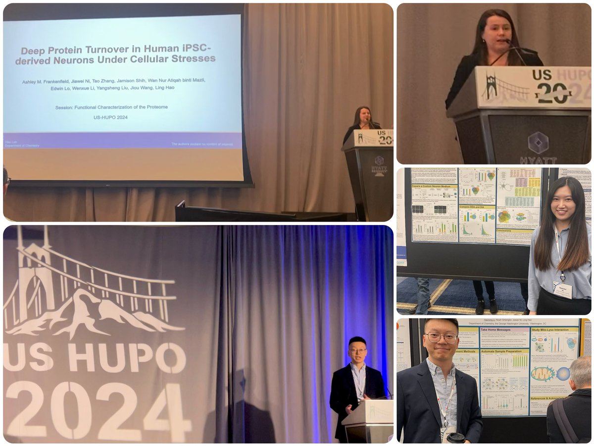 Good job to all the Hao Lab presenters #USHUPO2024 ! Congrats to Ashley’s grad student travel award, Haorong’s best poster prize, and Naomi’s first <a href="/us_hupo/">US HUPO</a> experience! It’s a pity that I cannot attend myself this year. Hope to see many friends and colleagues in Philly next year!