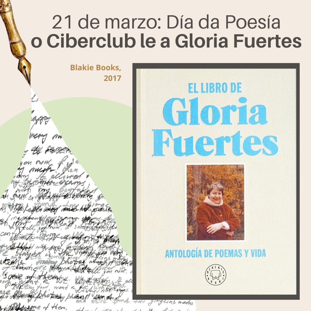 No #Ciberclub celebramos a #poesía lendo a #GloriaFuertes... e participando nas actividades organizadas polas bibliotecas municipais! Infórmate aquí:

📲ciberclublectura.wordpress.com/2024/03/14/esp…

#clubvirtualdelectura #díadapoesía