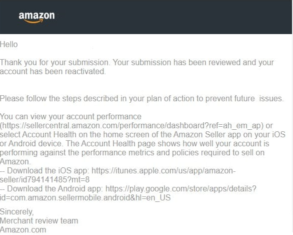 Amazon sellers support tweet media