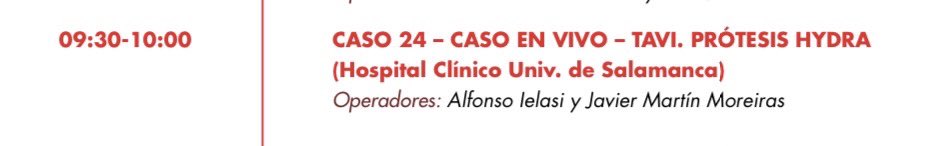 IberiaSmt's tweet photo. Mañana 9:30 caso en vivo en #CSCEstructural2024 con implante de #TAVI #HYDRA con A. Lelasi y @jmmoreiras desde H Clinico de Salamanca https://t.co/cfTXqPv8qW