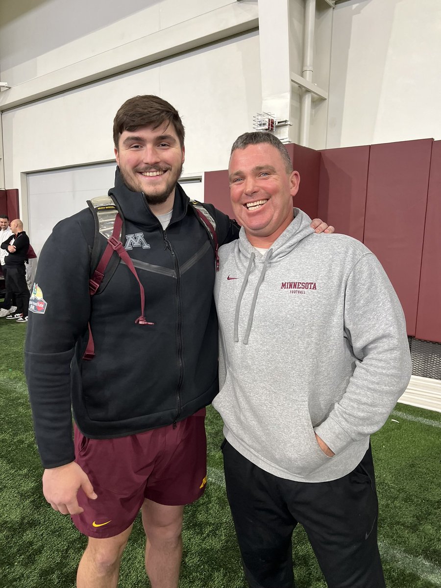OfficialSully56's tweet photo. Such a blessing and an honor to participate in Minnesota’s 2024 Pro Day today! Looking forward to seeing what the future brings! Thank you Coach Fleck, Minnesota Football and all 32 NFL Teams in attendance for the opportunity! https://t.co/pdUZXejsSR