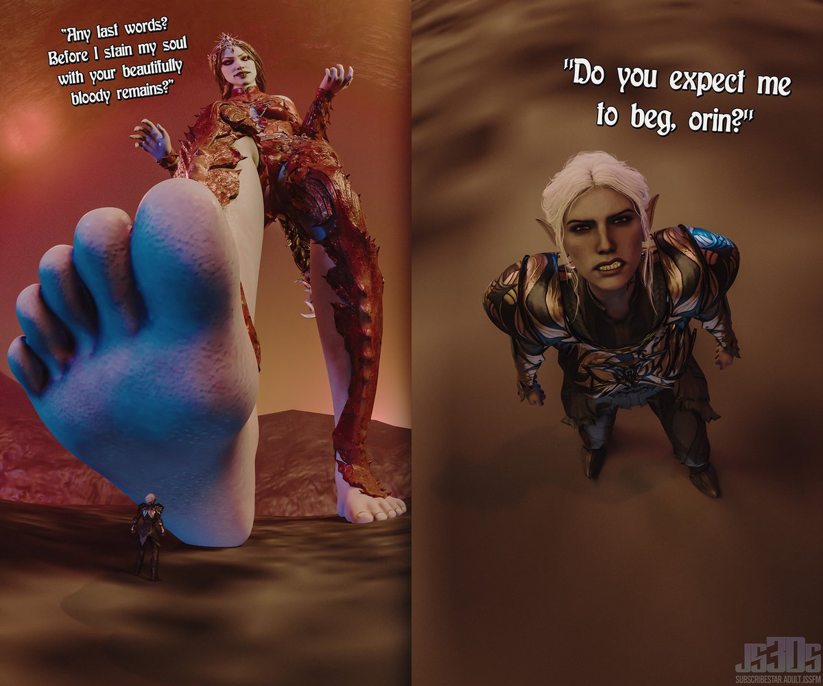 js3DStuff's tweet photo. Minthara's Last Words (Baldur's Gate 3)

…Or are they?

HQ &amp; Early Access on SubscribeStar: https://t.co/nizDEbJeZL

#sizetwitter #giantess #shrunkenwoman #giantessfeet https://t.co/mXYLtYoTLf