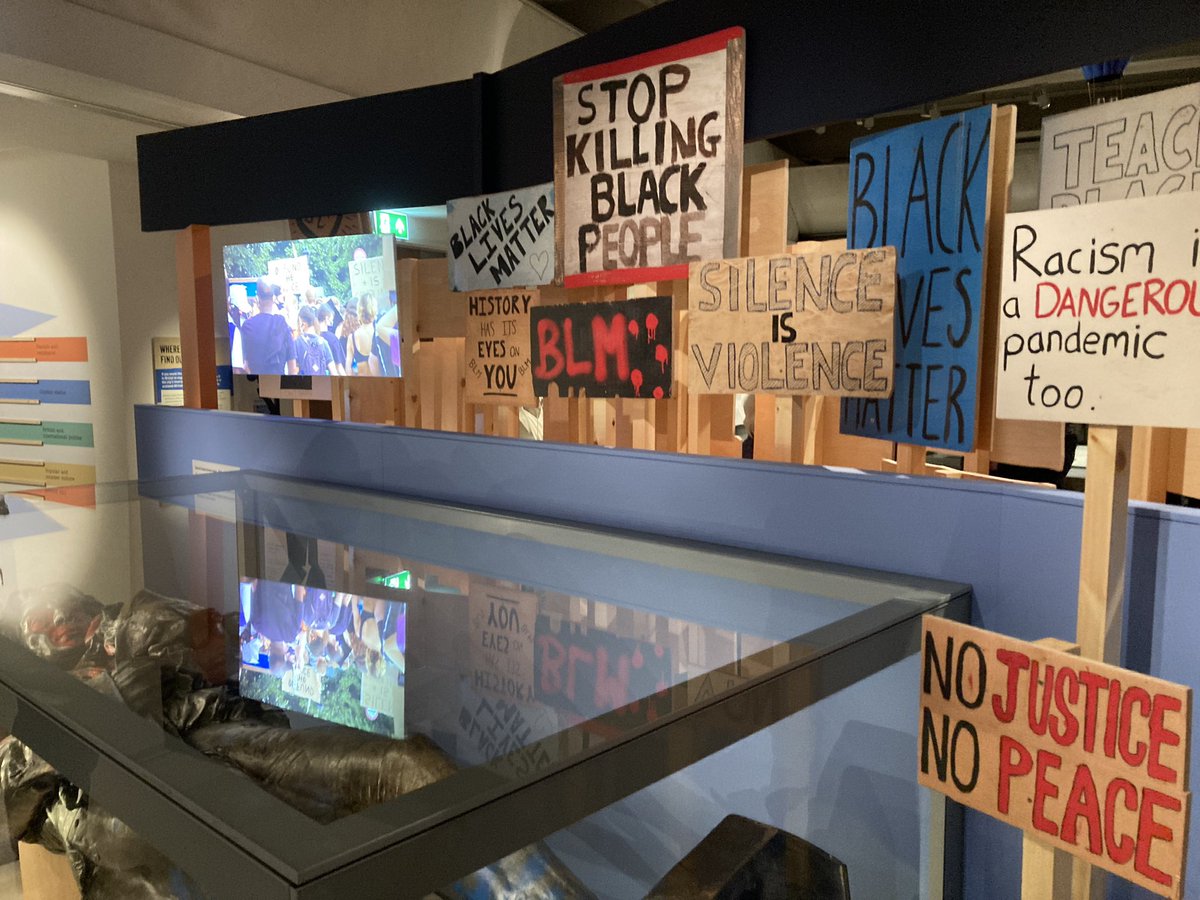 Great to see the new display on protest including the toppling of the colston statue @mshedbristol and the way that it represents the voices of the thousands who responded to the survey when the statue was put on temporary display