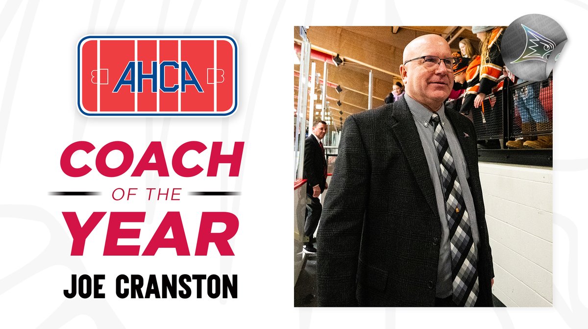 Leading the Falcons to the NCAA Semifinals with an undefeated 29-0 overall record, Joe Cranston is the AHCA Division III Women's Hockey 𝗖𝗼𝗮𝗰𝗵 𝗼𝗳 𝘁𝗵𝗲 𝗬𝗲𝗮𝗿 🚨🏒 Congrats, Coach 👏 🗞️ bit.ly/49Sx7NU #FFT