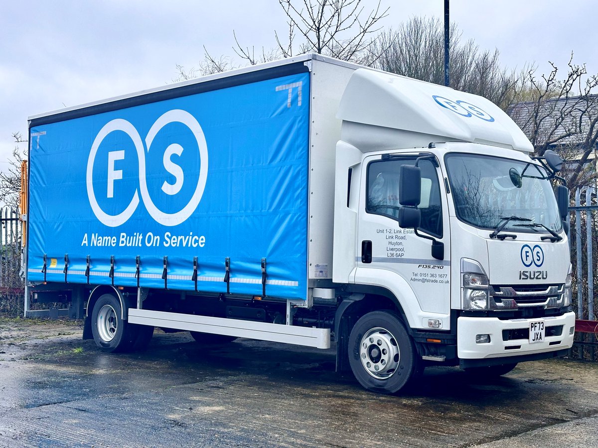 Great to see <a href="/FSTradeUK/">FSTrade</a> make it an Isuzu hat-trick, with the delivery of this smart new F135.240E Curtainside with tail-lift.

Supplied by <a href="/DitchburnTrucks/">Ditchburn Trucks</a>, it joins an existing 13.5-tonne Isuzu on the fleet, plus a smaller 7.5-tonner, both with dropside bodywork.

#isuzutruck