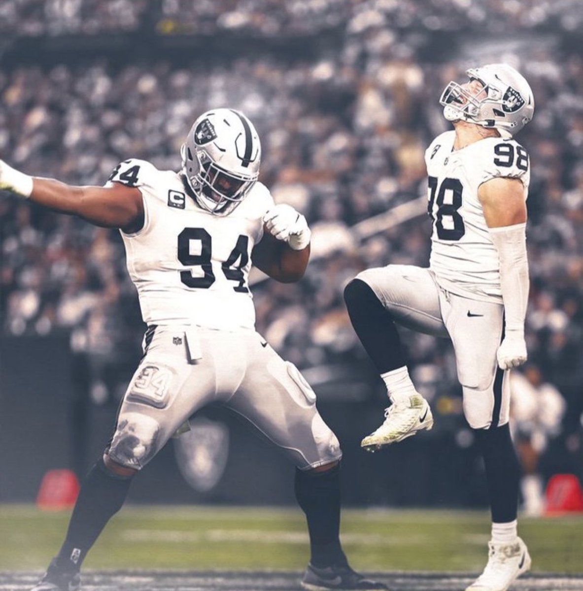 MLFootball's tweet photo. NEWS: Christian Wilkins says he chose to sign with the #Raiders because of Maxx Crosby. 

The league should be on the lookout 

👀 https://t.co/rpMqLaRP99