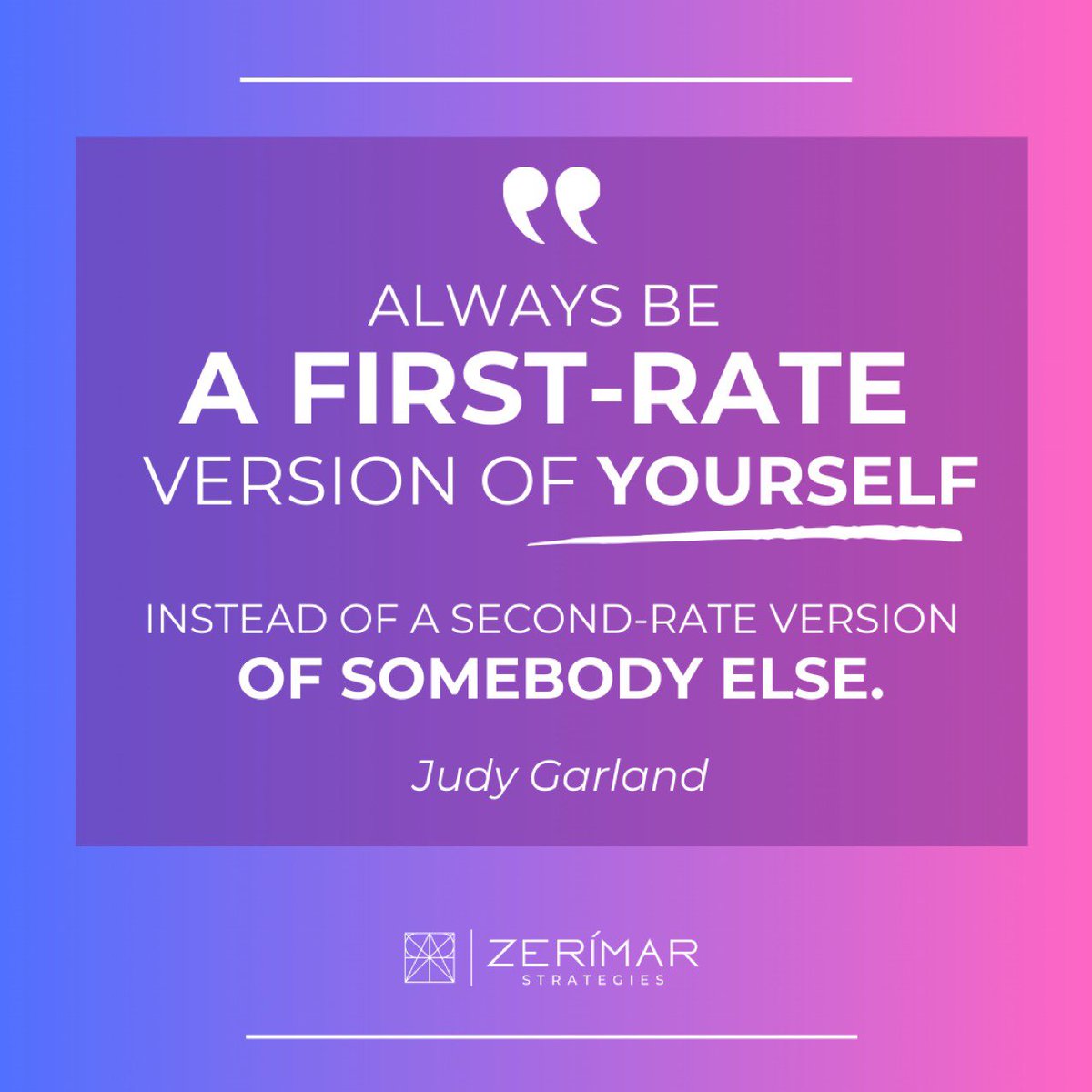 Always be a first-rate version of yourself! 🙌🏼 #WomanHistoryMonth

#womenempowerment #womensupportingwomen #womanpower #womenempoweringwomen #womanquotes #girlpower #womanquotes