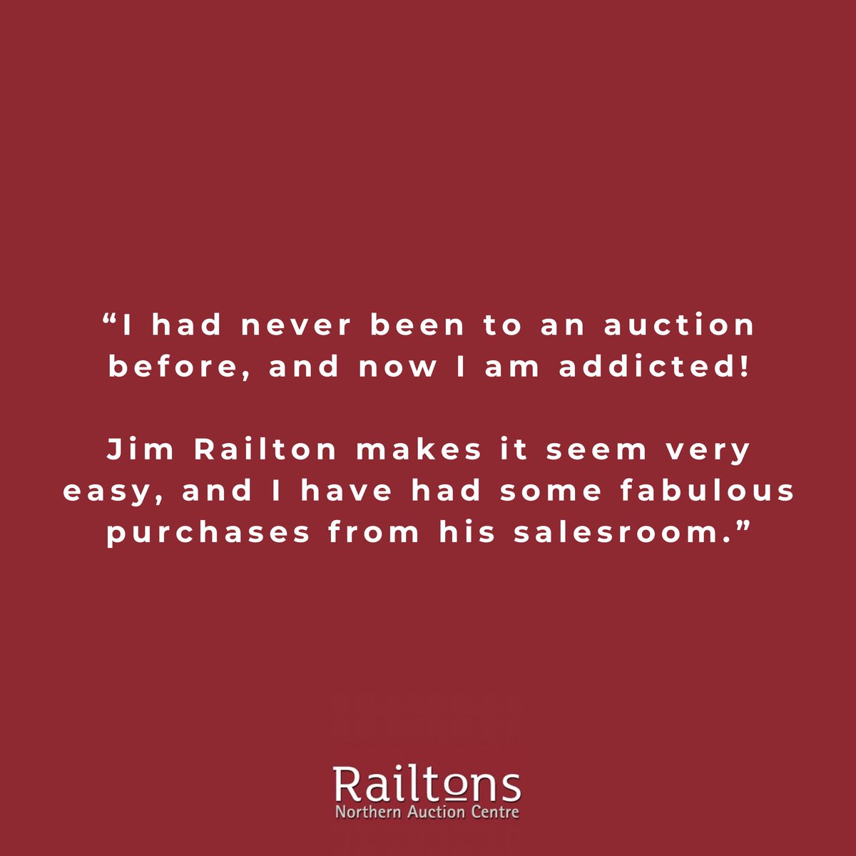 It's wonderful to hear how much our customers love our sales…

Don't forget! Our next sale is less than a week away, on Friday 22nd and Saturday 23rd March 👏🏻

#railtonsauctions #wooler #northumberland #feedback #customertestimonial