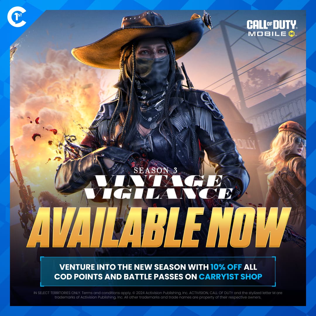 Support Ur Grind In Season 3: Vintage Vigilance!! 🙈🥳❤️

Get 10% off on all Call of Duty: Mobile purchases on the Carry1st shop.🎮
