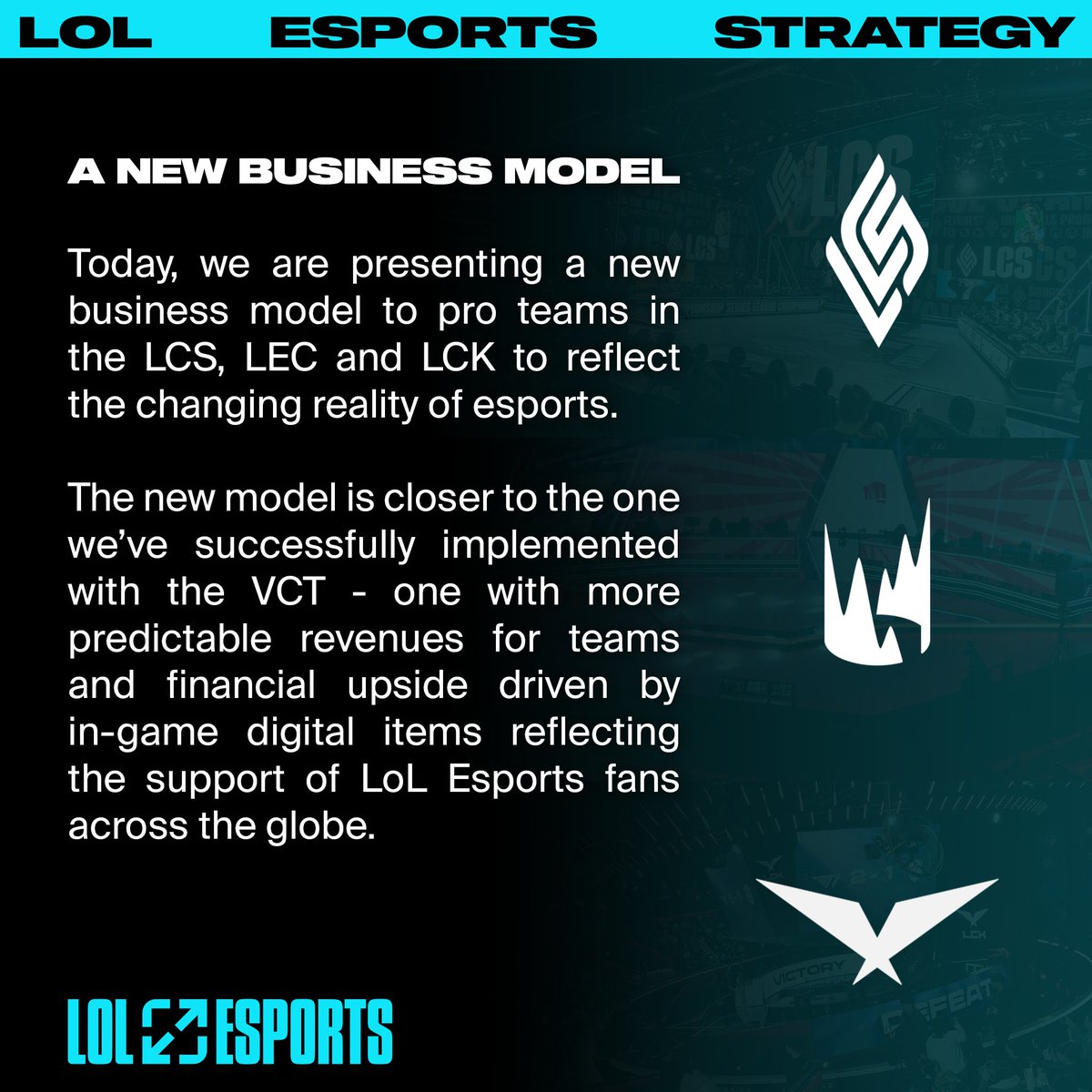 A new business model for the @LEC, @LCSOfficial and @LCK: