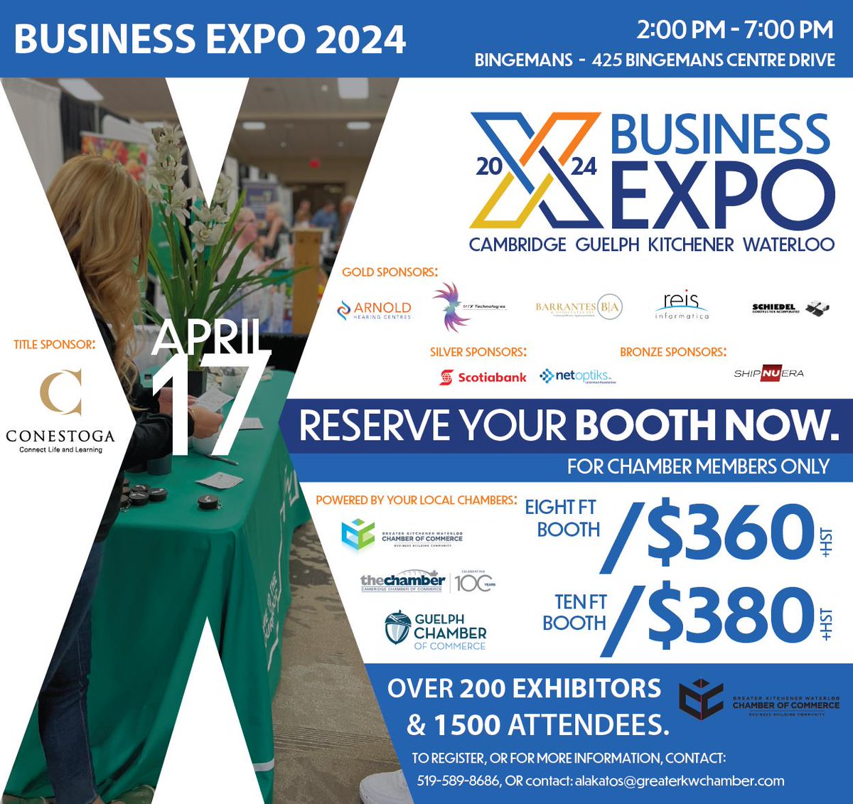 Learn more about the event 2024 Business Expo on the Greater Kitchener Waterloo Chamber of Commerce website. beeid.org/dba7b7c7c3b9