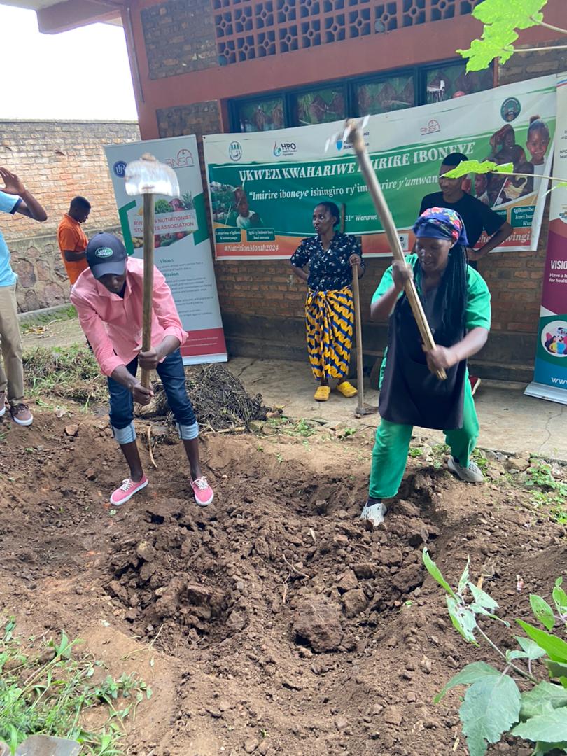 Today on 14th March during #Nutritionmonth2024 continuation, we visited #ECD Centre of Les enfants de dieu <a href="/Gasabo_District/">Gasabo District</a> in Ndera Sector. We built #kitchengarden and planting #fruitstrees  accompanied by Nutrition #IEC to instill culture of fruits and vegetables consumptions