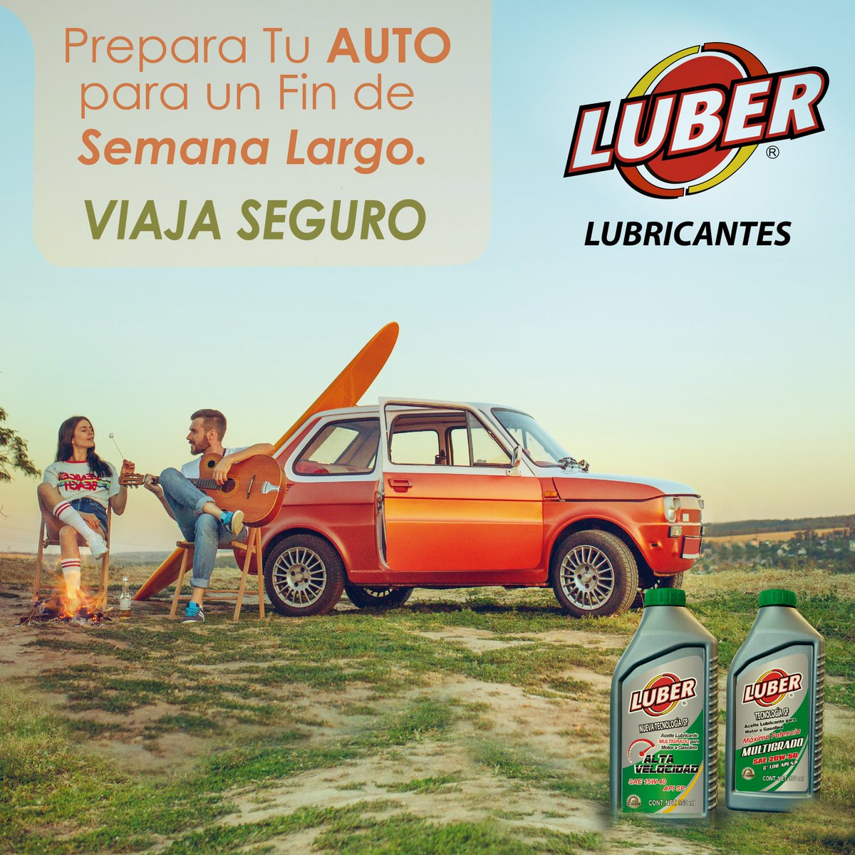 luberoil's tweet photo. Listo para un fin de semana largo!! ❤️ 🚗🌴                       Revisa tu auto antes de salir de viaje😎#auto #findesemana #ride2024 https://t.co/f9zT86GArr