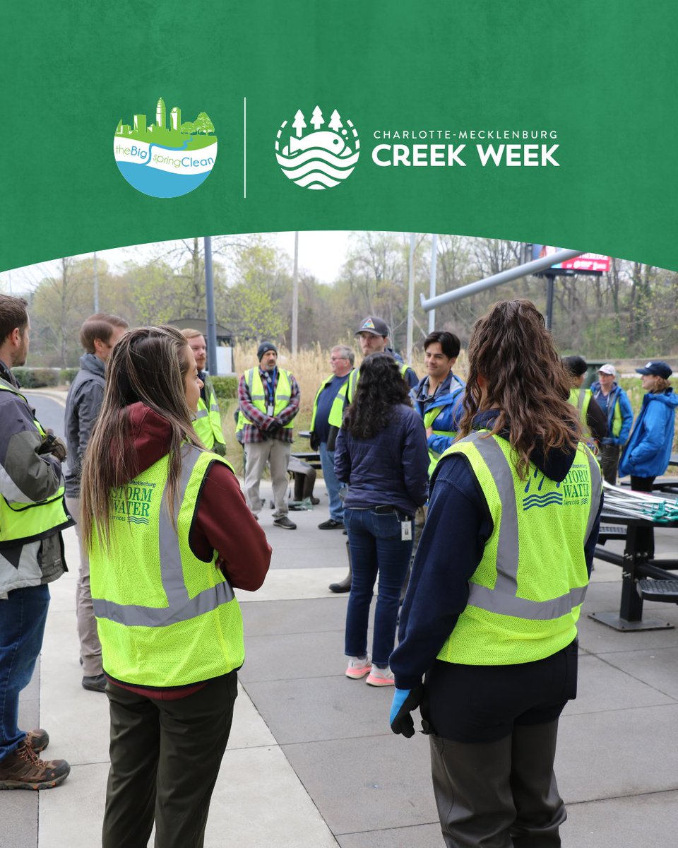 StormWaterCM's tweet photo. Creek Week’s big finish is: the Big Spring Clean! This annual event hosts stream clean events all around the county, this year on March 23rd. More information here: https://t.co/BMyR9nhC4r

#CreekWeek #CreekWeek2024 #TheBigSpringClean #CleanCreeks #CharlotteVolunteers https://t.co/4gNH27A1LP