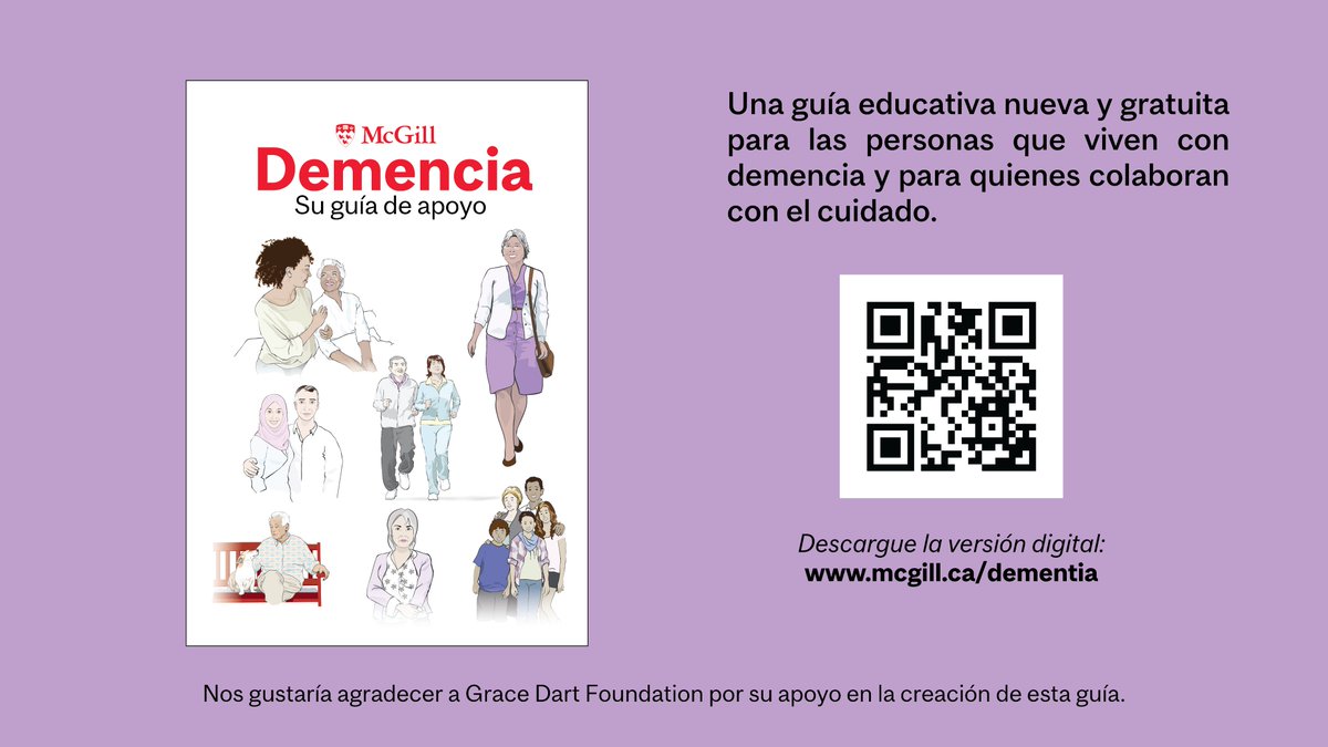 #TBT Two years ago, we launched the #Spanish version of this guide to support people living with #dementia & their #caregivers. It's now available to download for free in 12 languages, thanks to funding from the Grace Dart Foundation. mcgill.ca/x/Jq2