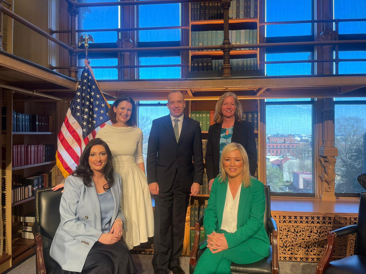 Privileged to attend the insightful discussion today at the @Georgetown University as @moneillsf and @little_pengelly reflect on the peace process and the opportunities for Northern Ireland going forward.