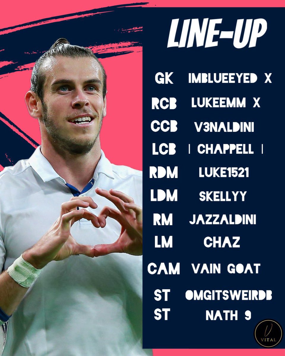 Vital (@fc_vital) on Twitter photo How we lineup for tonight final games of the season let’s have a good night and come away with the wins. <a href="/OfficialVPG/">Virtual Pro Gaming</a> How we lineup for tonight final games of the season let’s have a good night and come away with the wins. <a href="/OfficialVPG/">Virtual Pro Gaming</a>