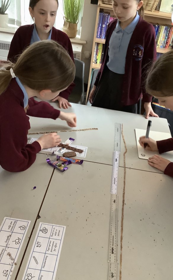 Daresbury Science Ambassadors set the school a chocolatey challenge this afternoon- to find the stretchiest chocolate bar! The curlywurly won! Did you know the world record for stretching a curlywurly is: 426.6cm?!