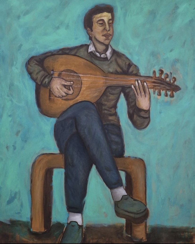 The 24 year old Palestinian artist, Mohammed Sami Qaraiqa, dreamed for people see his art. Unfortunately while he was caring for the displaced children of Al-Ahli Al-Muqdami Hospital, he was murdered by an Israeli air strike. Please donate to support his surviving family