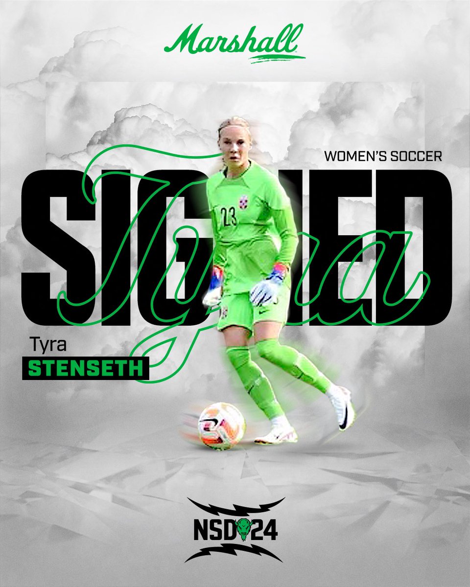 𝐕𝐞𝐥𝐤𝐨𝐦𝐦𝐞𝐧 𝐓𝐲𝐫𝐚! 🇳🇴 Herd fans, let’s welcome Tyra Stenseth to the family! #WeAreMarshall