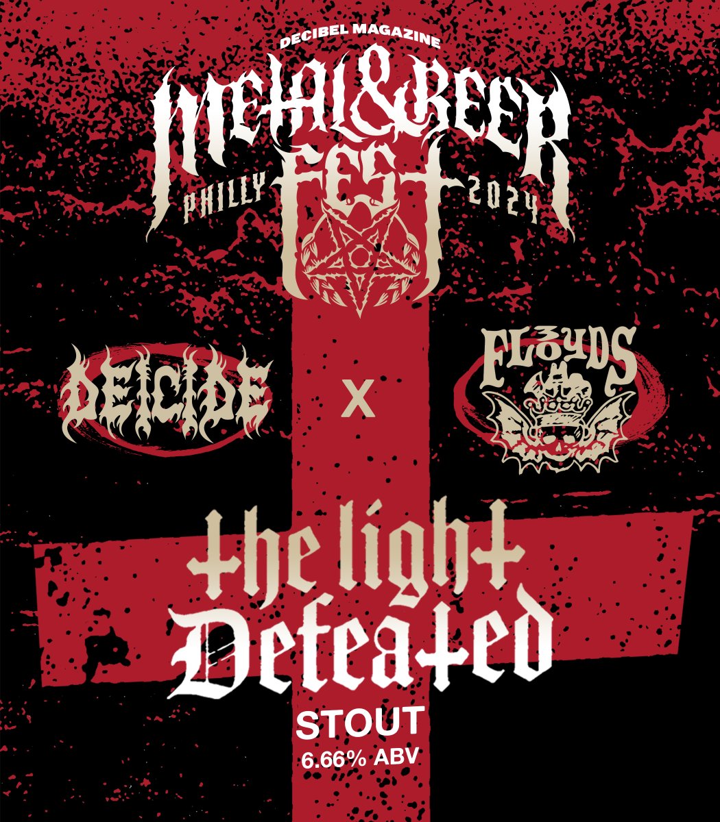 DEICIDE Teams Up with Craft Beer Masters @3Floyds; ‘The Light Defeated Stout’ To Debut at Decibel Magazine Metal & Beer Fest! decibelmagazine.com/2024/03/14/dei… #Deicide #TheLightDefeated #ThreeFloyds #MetalandBeerFest