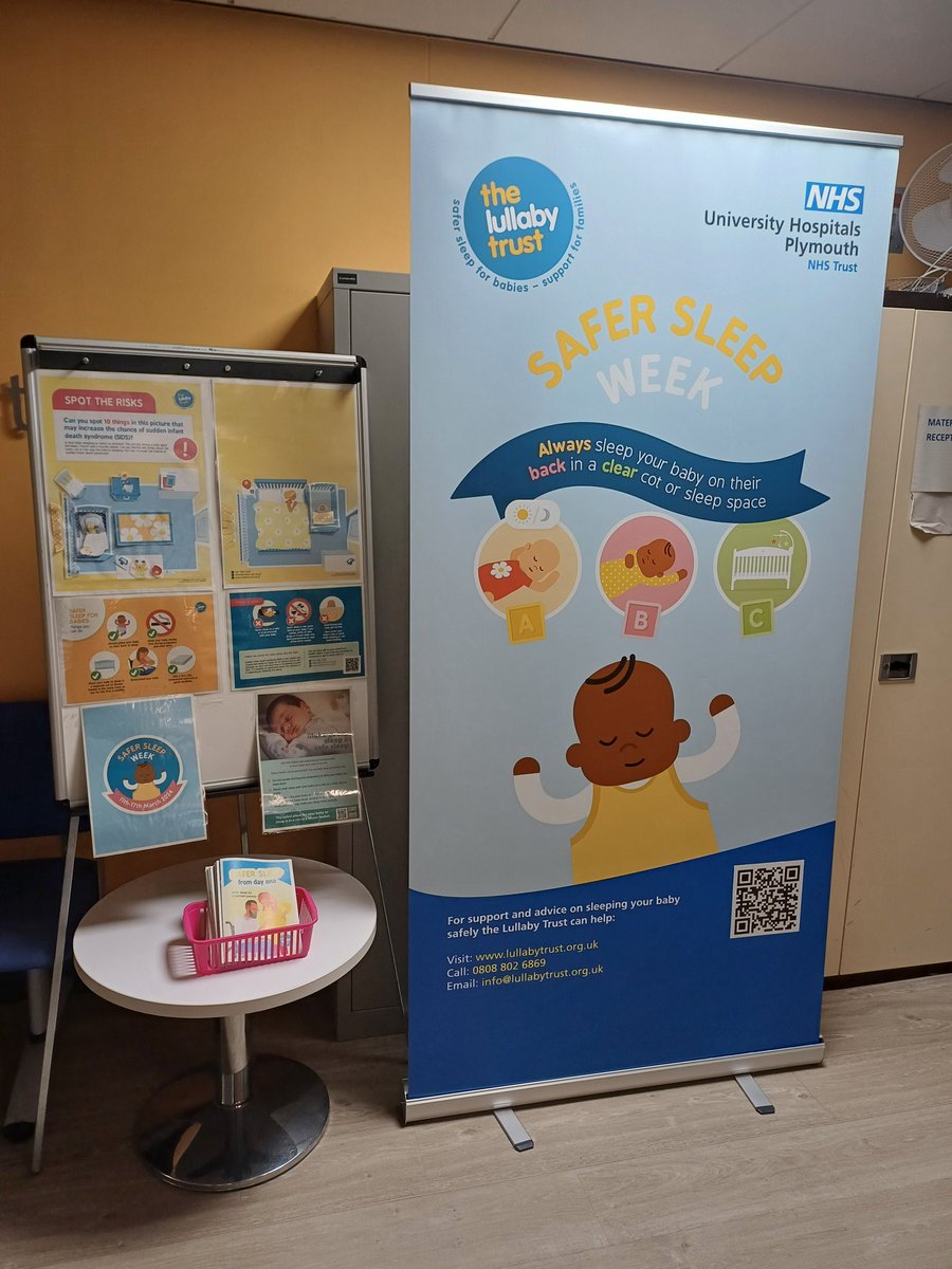 Fabulous displays across maternity services here @UHP_NHS promoting safer sleeping practises for all our families...@LullabyTrust @MckeonCarter @Dianemk08 @swneonatal