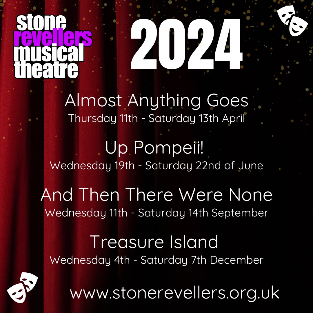 📣 Introducing our 2024 Season 🎉

This year we will again present 4 exceptional shows here in Stone!