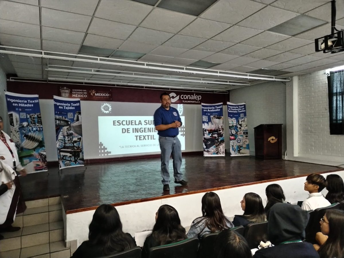 ConalepTlalne2_'s tweet photo. Se realizó una enriquecedora sesión de Orientación Educativa con la Escuela Superior de Ingeniería Textil del IPN. ¡Esperamos que esta experiencia les haya brindado nuevas perspectivas y oportunidades en su camino académico y profesional! @Conalep_Edomex #apasionadamenteconalep https://t.co/s8P7QXSLsU