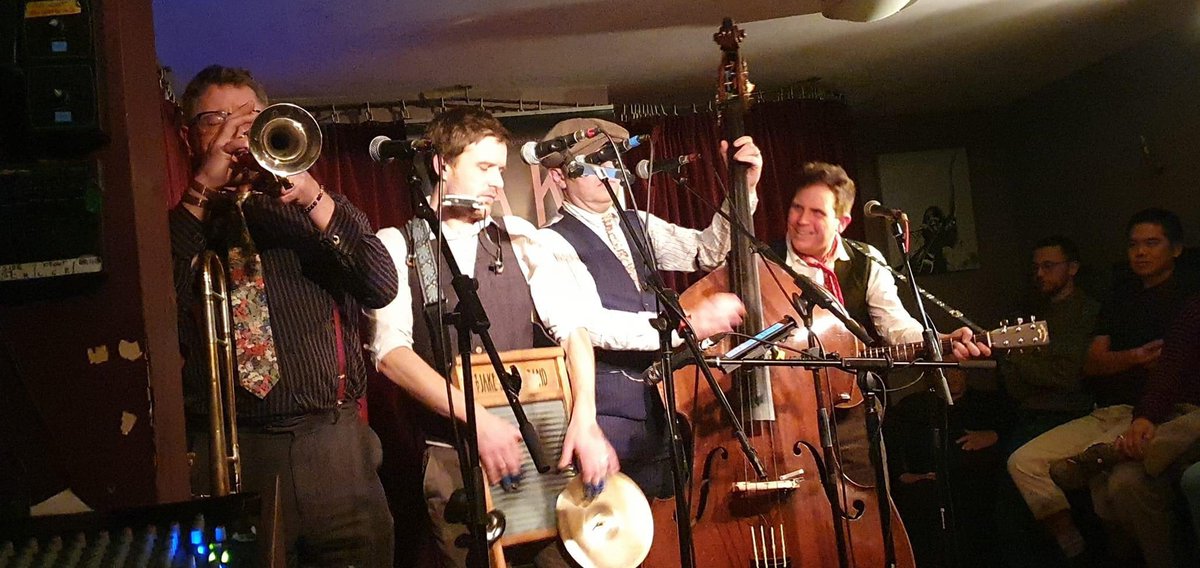 We had great fun recording our next live album at the weekend at @greennotemusic in London. With @gabrielgarrick on trumpet and trombone.#jazz #blues #ragtime #gospel #vaudeville #1920s #1930s #20s #30s #jugband #speakeasy #bootleggers #vintage #retro #hokum #prohibition