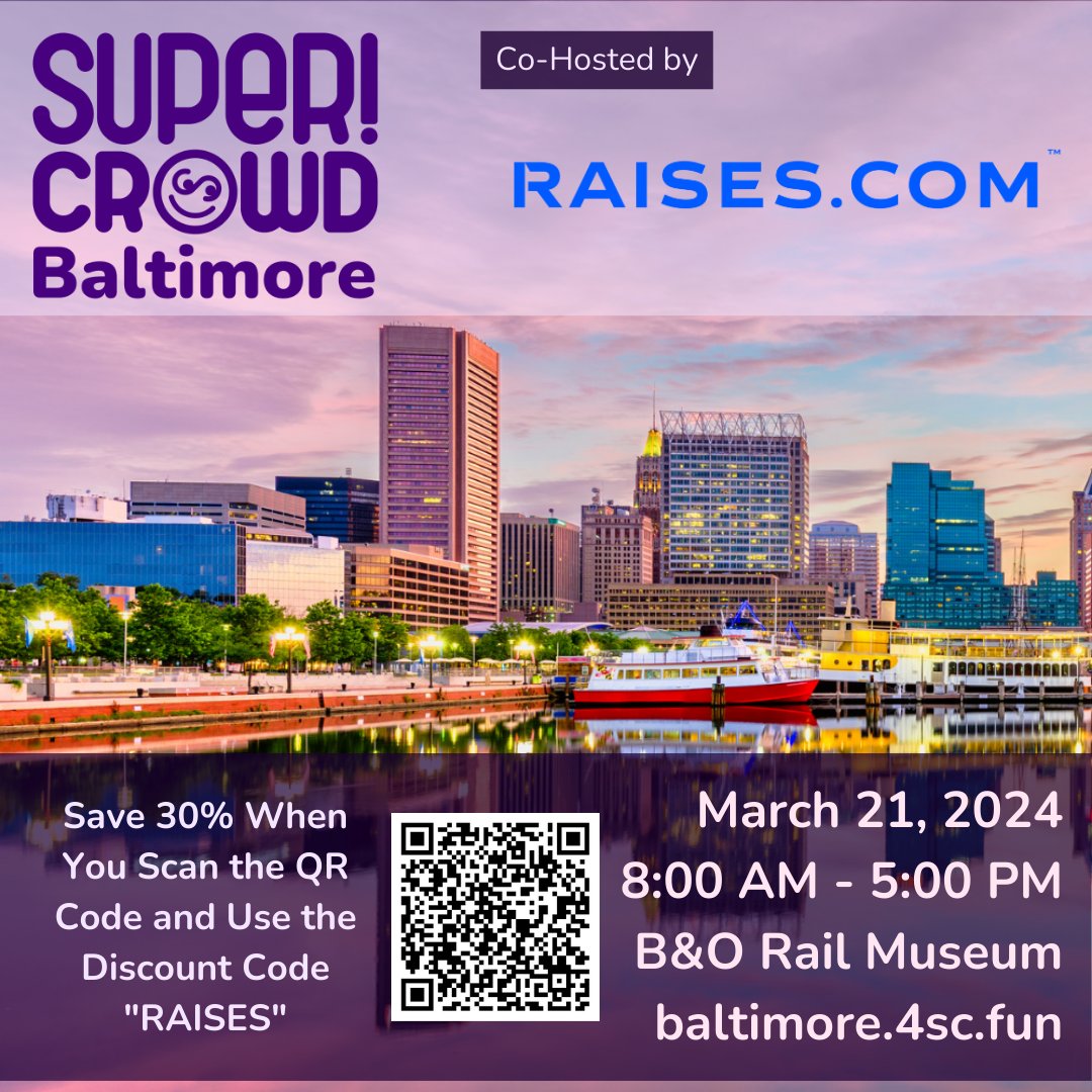 Time is running out! Early Bird pricing for #SuperCrowdBaltimore ends on March 14. Grab your ticket now and save on registration. Use code 'RAISES' for an extra 30% off. Don't miss the chance to learn from industry leaders!

Register here: thesupercrowd.com/supercrowdbalt…