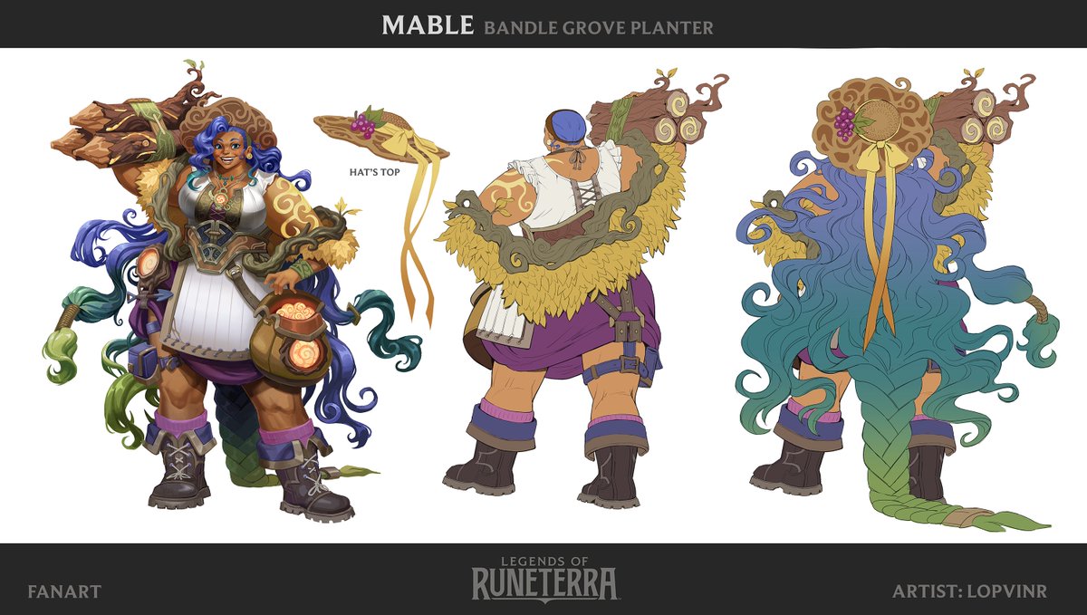 The Legends of Runeterra concepts I made for my mentorship with @TB_Choi12 are complete. 😄 (1/2!) Sending a BIG thank you to TB for the amazing feedback that urged me to push my limits. Please check below if you want to read more about Mable's story! #ConceptArt #ArtofLegends