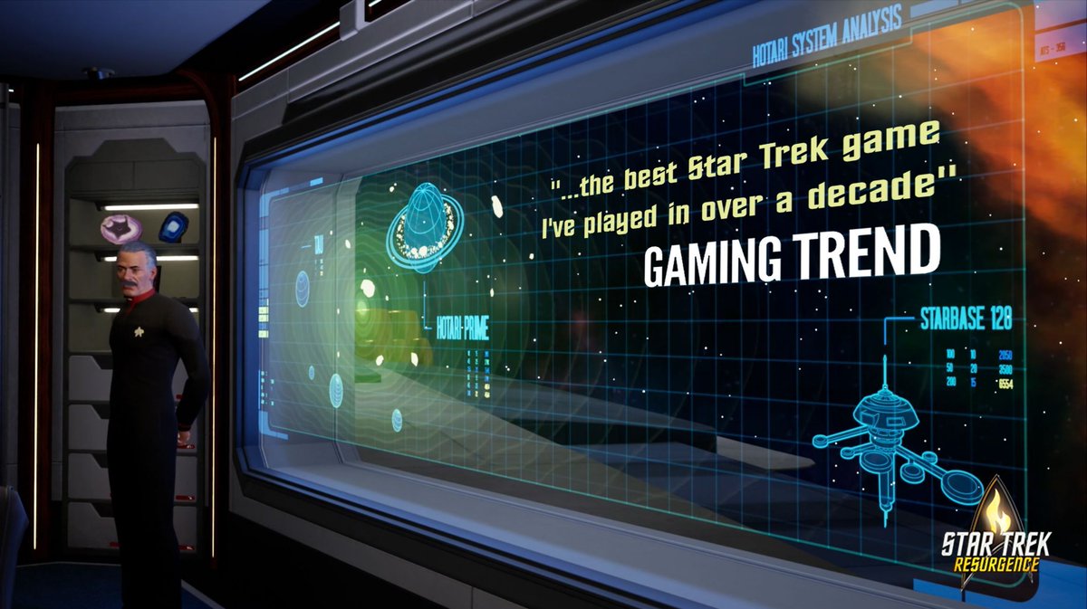 Gaming Trend also said, 'Filled to bursting with all the Trek-no-babble, easter eggs, in-jokes, and political intrigue you’ve come to know and love from the Next Generation era of Trek'. 
Wishlist for Steam here: buff.ly/49IBlak #StarTrek #GamingTrend #ByFansForFans