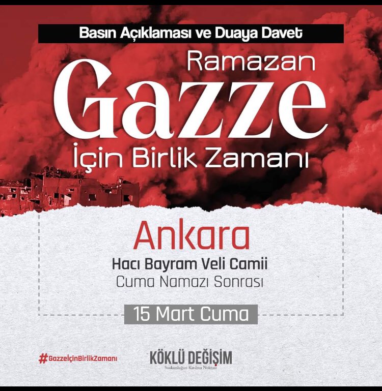 #GazzeİçinBirlikZamanı