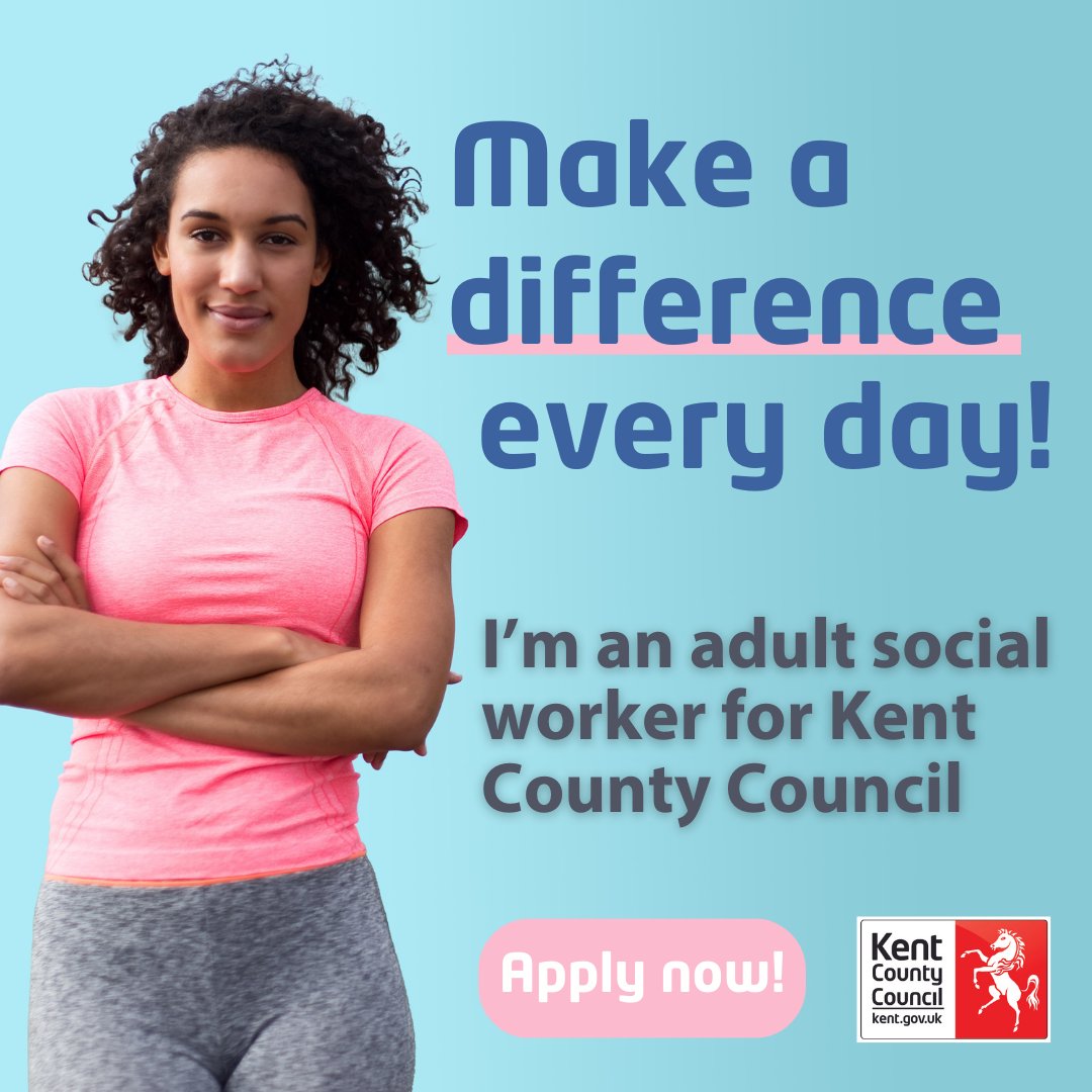 Kent_cc's tweet photo. Are you an experienced #socialworker or #newlyqualifiedsocialworker? 

Our Adult community teams are looking for future employees who have a positive, forward-thinking attitude. You will use strengths-based practice with individuals.

Apply Here: https://t.co/wAXZqySJji https://t.co/pitltBIieK