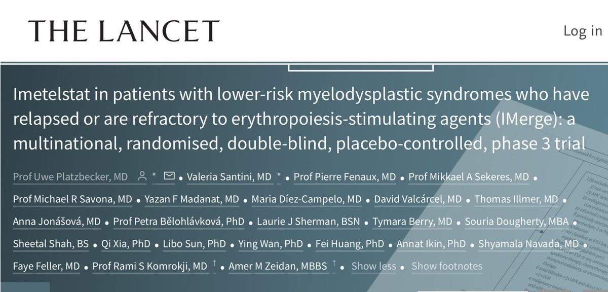 So satisfying to watch live the #ODAC meeting  (at 4 AM  Kyoto 🇯🇵 time where I am at #MDSsm meeting) &amp; see vast majority of panel recognize the benefits over risks of #imetelstat based on our pivotal #IMerge trial, &amp; look forward to having the drug approved for our patients!