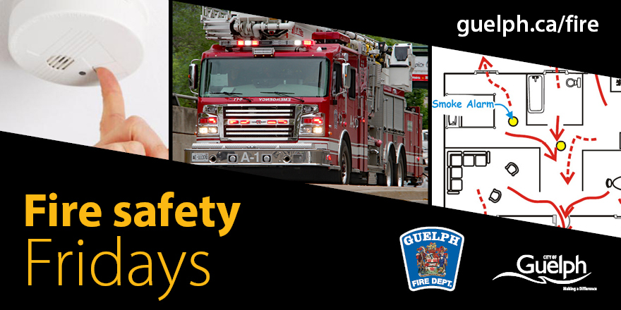 GuelphFire's tweet photo. Smoke alarms are the law. Install, test, maintain, and replace as per applicable codes and manufacturers instructions #FireSafetyFriday https://t.co/ZUU3H3UDJj