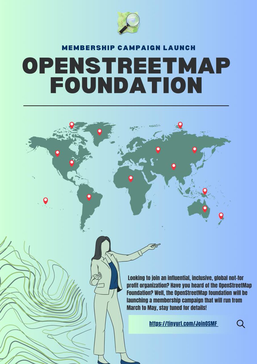 👂👀 Have you heard? 📢
We have launched 🚀 the #OSMFMembershipCampaign 2024!

Help us grow and diversify #OSMF members in regions 🌍🌏🌎 where there are no or very few OSMF members! You can support! 🎯 blog.openstreetmap.org/2024/03/12/cal…

Join ✍️supporting.openstreetmap.org/#Membership-Ca…

#openstreetmap