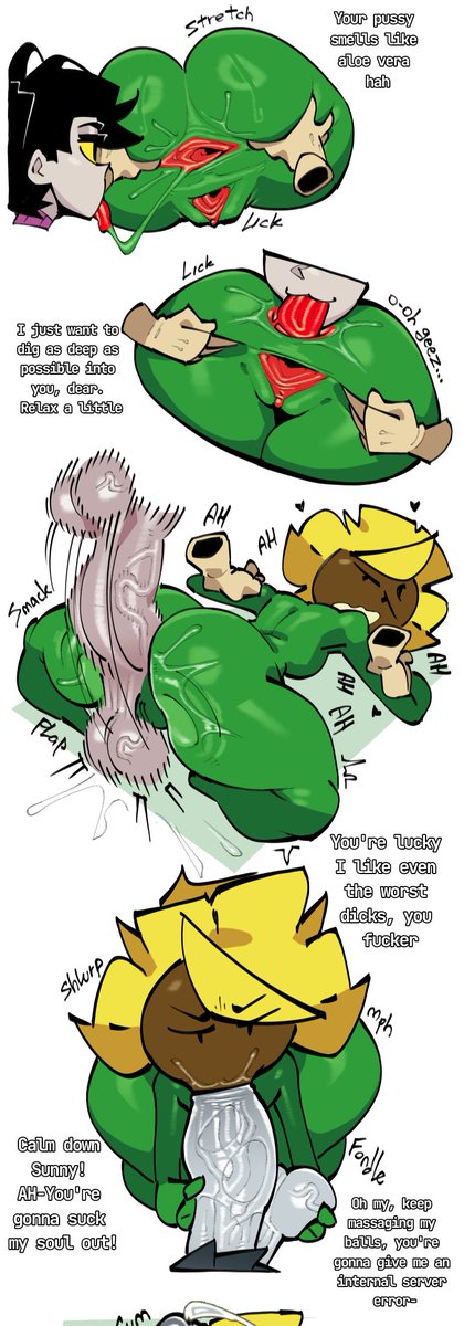 Toonguy100's tweet photo. Here's the comic!
You guys voted for some of these parts yourself so here you go. 
[Hatgirl x Sunny x Sprite]
2nd re-upload for quality reasons (apologies) https://t.co/ozE1h0zA0a