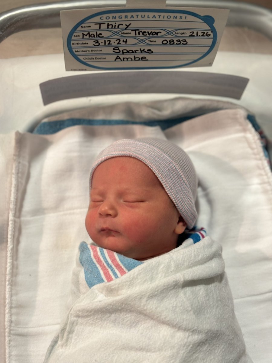 New free agency addition: Trevor Michael Badstubner joined our family on Tuesday at 8:33 am. He’s 7 lbs, 9 oz and 21 inches. No one happier than big brother Cooper 💙