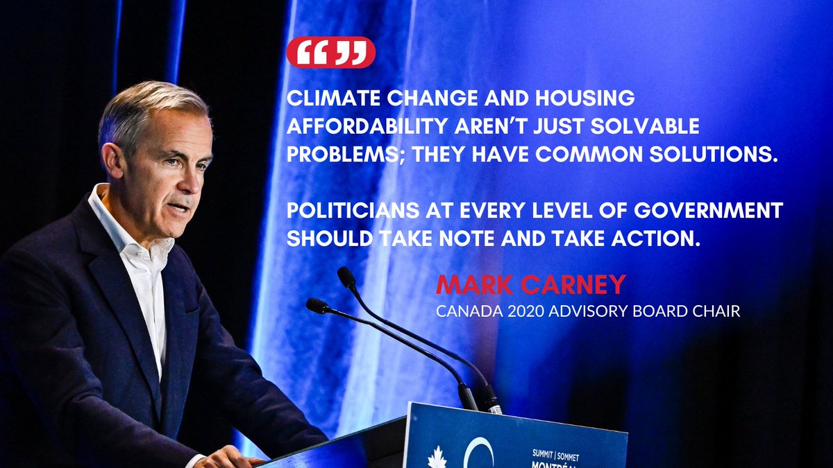Everyone should be able to count on affordable homes and a stable climate – and that is achievable. Read @Canada2020 Advisory Board Chair @MarkJCarney's op-ed in today's @GlobeandMail: theglobeandmail.com/opinion/articl…