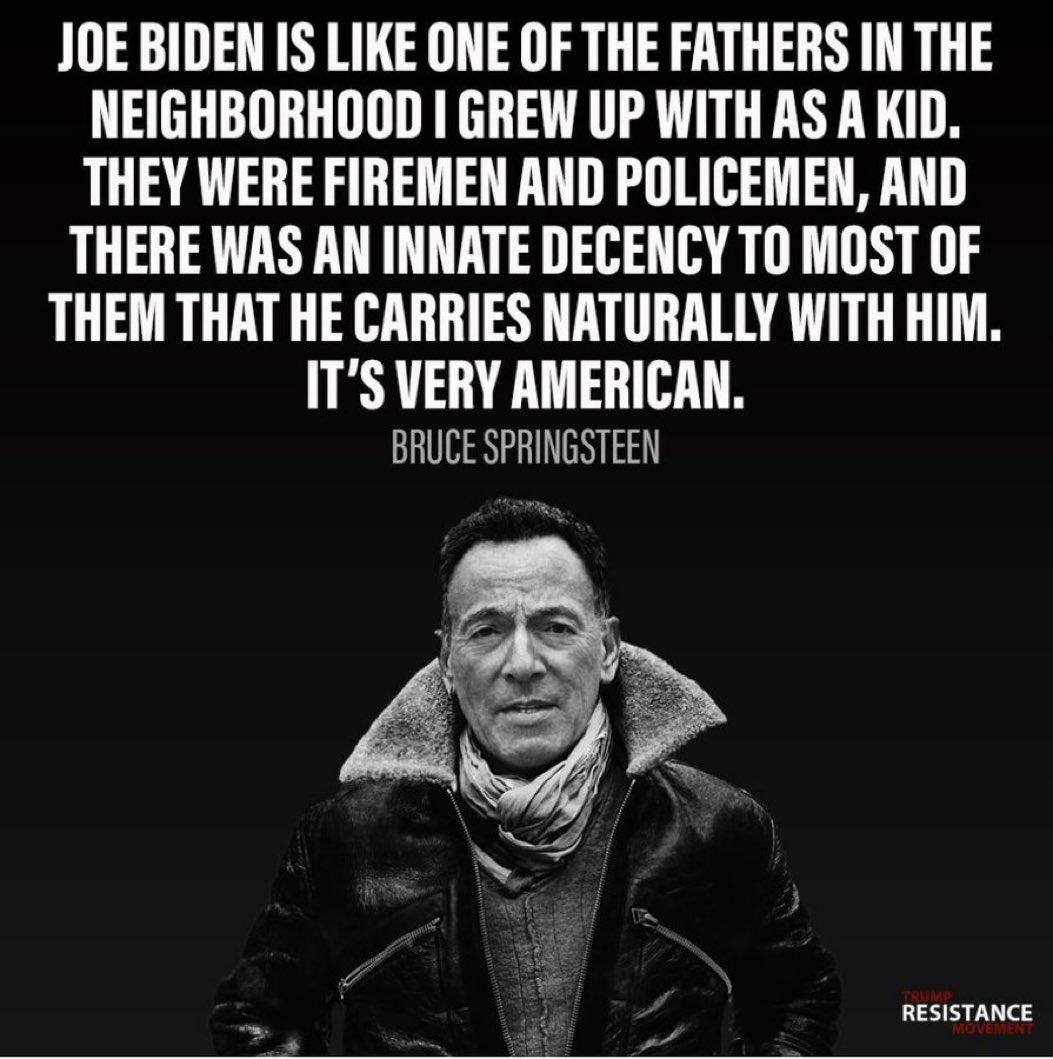 funder's tweet image. The Boss has spoken - and he knows Joe Biden is looking out for the working people in America 👇

#UnionsForAll