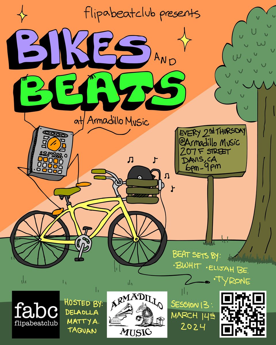DAVIS/Sacramento- Roll Up 🚲🚲🚲 
<a href="/Armadillo_Music/">Armadillo Music</a>