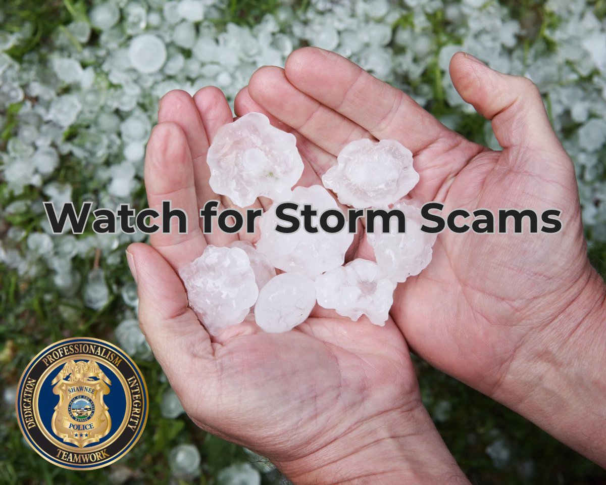 🚨Beware of Storm Chasers Alert! 🚨 Following the recent hail storm, beware of potential scams by storm chasers offering repair services. To protect yourself: 💰Avoid upfront payments. 🪪 Ask for business license copies. ✔️ Verify insurance coverage. 🗒️ Get multiple quotes.…