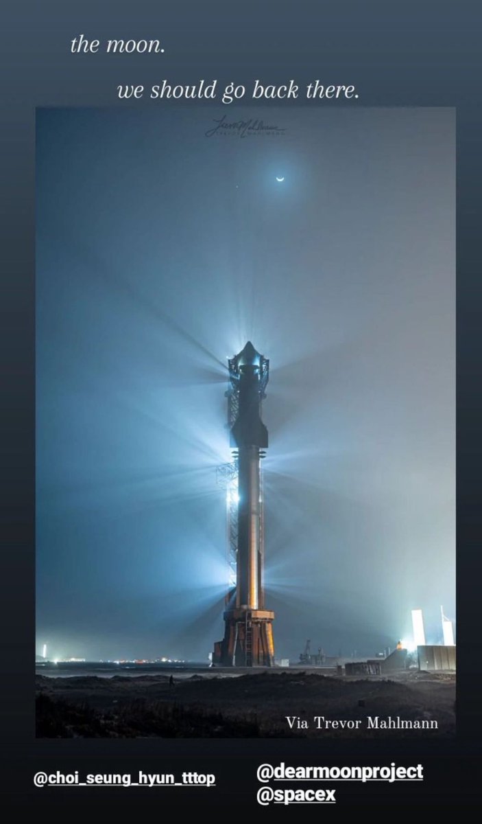 UnitedFrenchVIP's tweet photo. TOP a posté une story sur Instagram (14/03/24)
🔗 https://t.co/LMJJkSN2vf
#TOP #TOPINSTAGRAM #최승현 #CHOISEUNGHYUN #SPACEX https://t.co/SFva9FjXgy