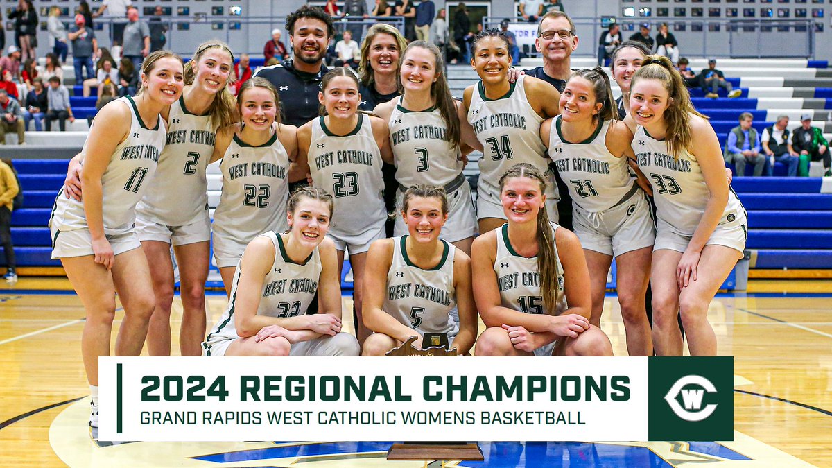 GRWCAthletics's tweet photo. Conference, District, &amp; Regional Champions...

Your West Catholic Lady Falcons Varsity Basketball team.

We are so proud of our girls! Continue to work hard and we will be there cheering you on. Up next, the State Quarterfinals!
#WeTheWest | #GRWCAthletics https://t.co/EustqqQR71