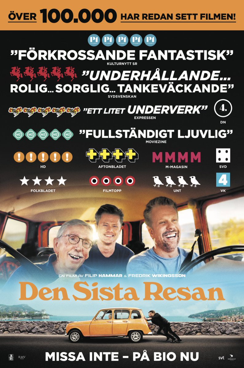 fwikingsson's tweet image. Så FENOMENALT glädjande att så många redan sett ”Den sista resan”. Ni andra, TA CHANSEN att se den ikväll eller i helgen. Vips, är den borta från bioduken, och DÄR SKA DEN UPPLEVAS! ❤️