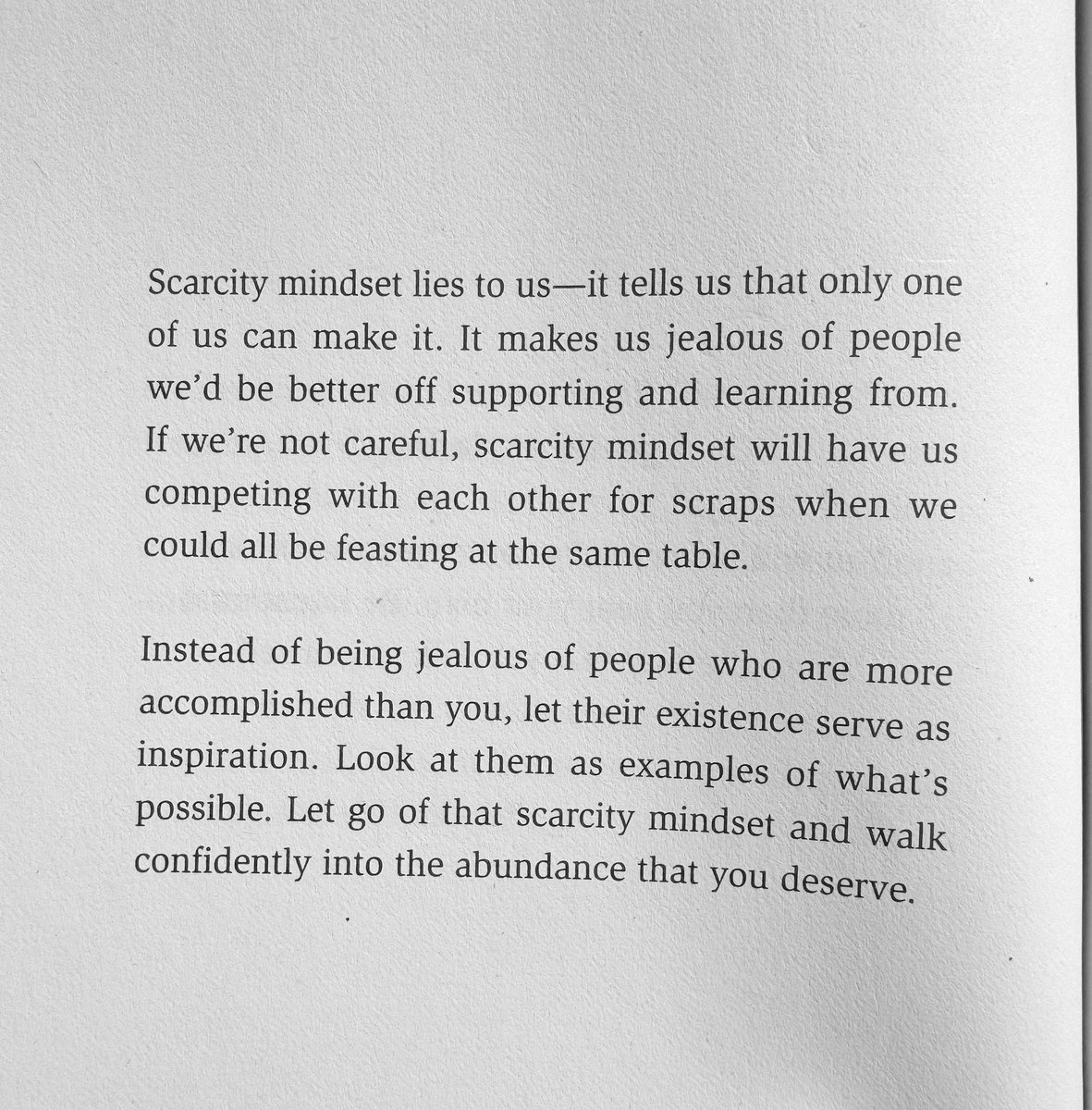 eyesonroadbook's tweet photo. scarcity mindset is lying to you https://t.co/iFx1b6Dfdj