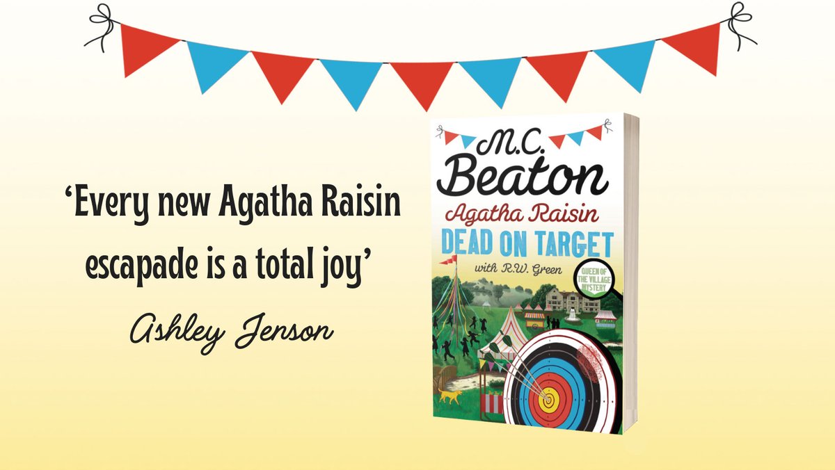 When Agatha Raisin discovers the body of the local landowner in the woods with an arrow in his chest, Wilkes considers HER his prime suspect! Dead on Target, out now in paperback in the UK mcbeaton.com/books/agatha_r…